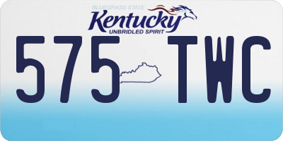 KY license plate 575TWC