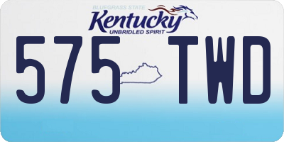 KY license plate 575TWD