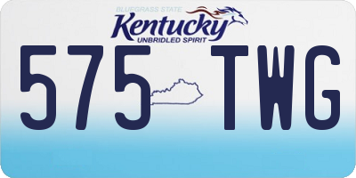 KY license plate 575TWG