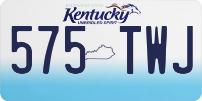 KY license plate 575TWJ