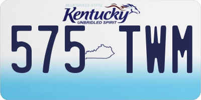 KY license plate 575TWM