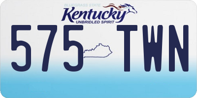 KY license plate 575TWN