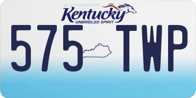 KY license plate 575TWP
