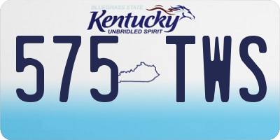 KY license plate 575TWS