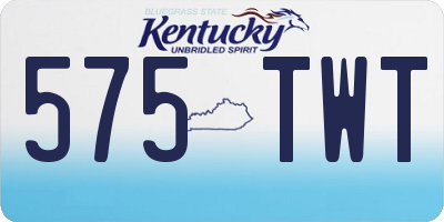 KY license plate 575TWT