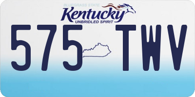 KY license plate 575TWV