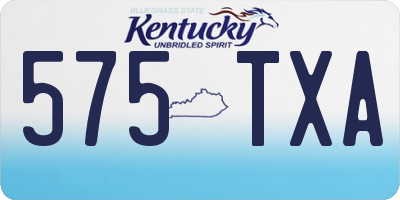 KY license plate 575TXA