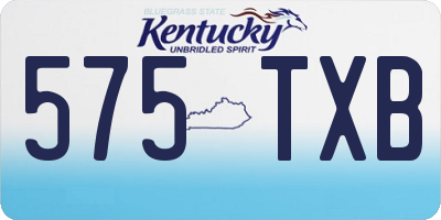 KY license plate 575TXB