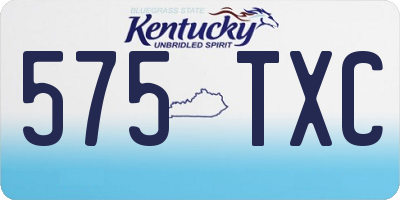 KY license plate 575TXC