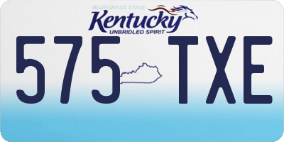 KY license plate 575TXE