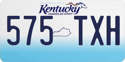 KY license plate 575TXH