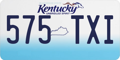 KY license plate 575TXI