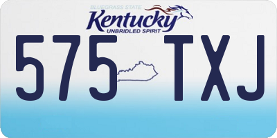 KY license plate 575TXJ