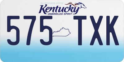 KY license plate 575TXK