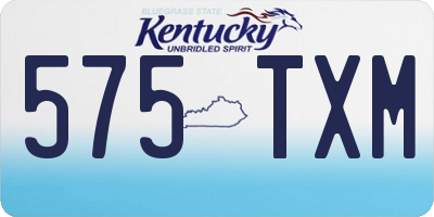 KY license plate 575TXM