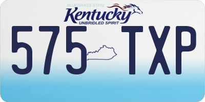 KY license plate 575TXP