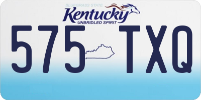 KY license plate 575TXQ