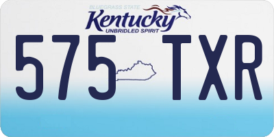 KY license plate 575TXR