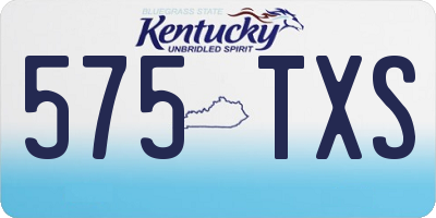 KY license plate 575TXS