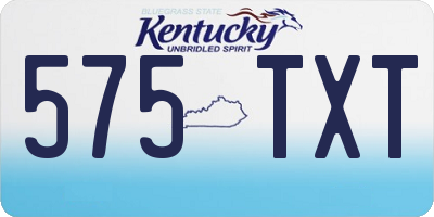 KY license plate 575TXT