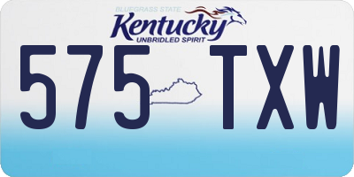 KY license plate 575TXW