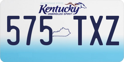 KY license plate 575TXZ
