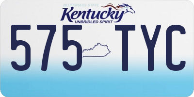 KY license plate 575TYC