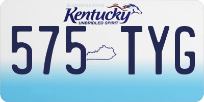 KY license plate 575TYG