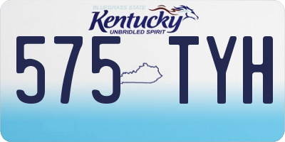 KY license plate 575TYH