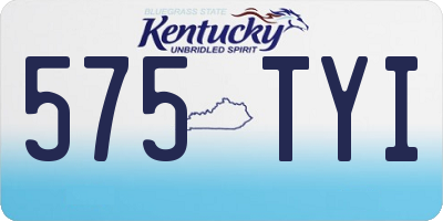 KY license plate 575TYI