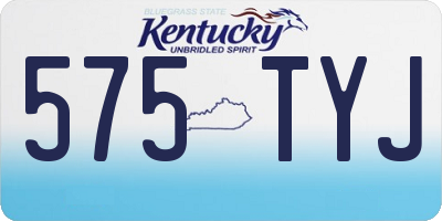 KY license plate 575TYJ