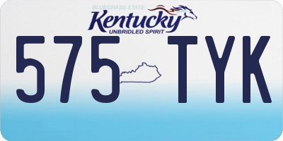 KY license plate 575TYK