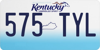 KY license plate 575TYL