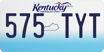 KY license plate 575TYT