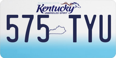 KY license plate 575TYU