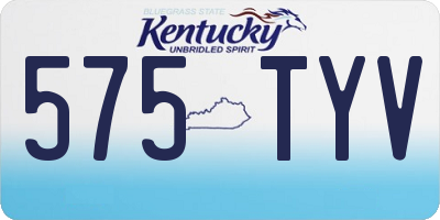 KY license plate 575TYV