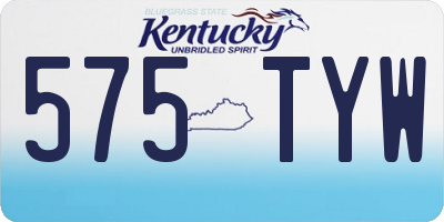 KY license plate 575TYW
