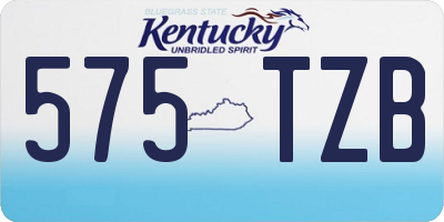 KY license plate 575TZB