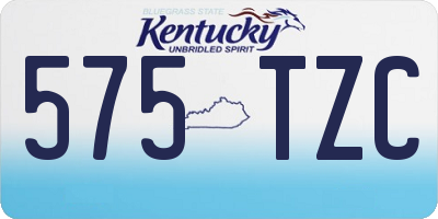 KY license plate 575TZC
