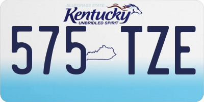 KY license plate 575TZE