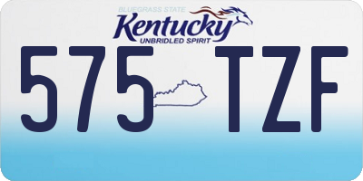 KY license plate 575TZF