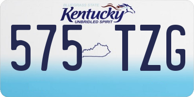 KY license plate 575TZG