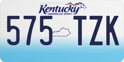 KY license plate 575TZK