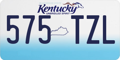 KY license plate 575TZL