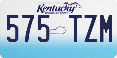 KY license plate 575TZM