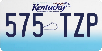 KY license plate 575TZP