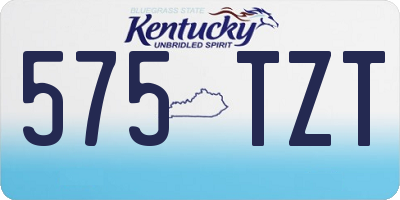 KY license plate 575TZT