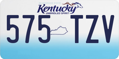 KY license plate 575TZV