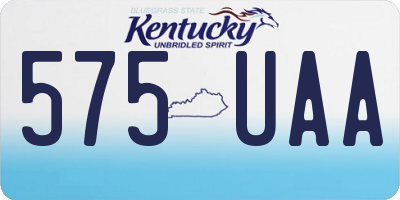 KY license plate 575UAA