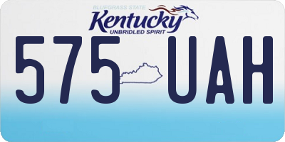 KY license plate 575UAH